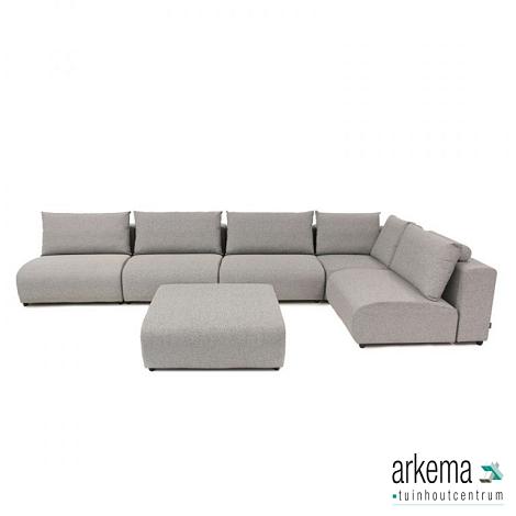 Luxury loungeset corner 230x450 + hocker Light Taupe Rechts