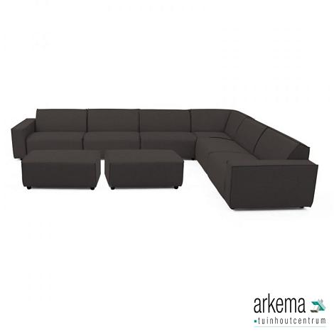 Icon loungeset 10-zits hoek + 2 hockers small (rechts) div. kleuren