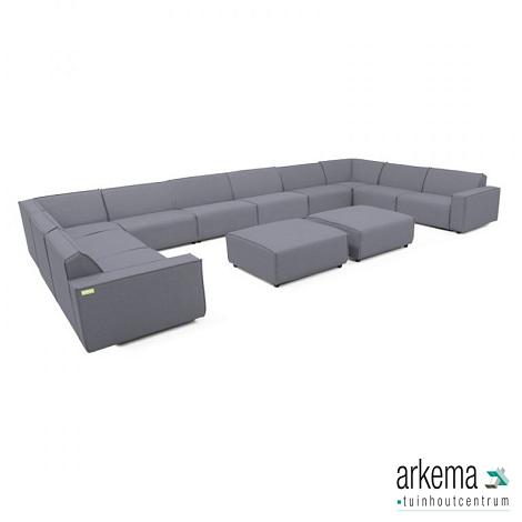 Icon loungeset U-zits extra large + 2 hockers div. kleuren