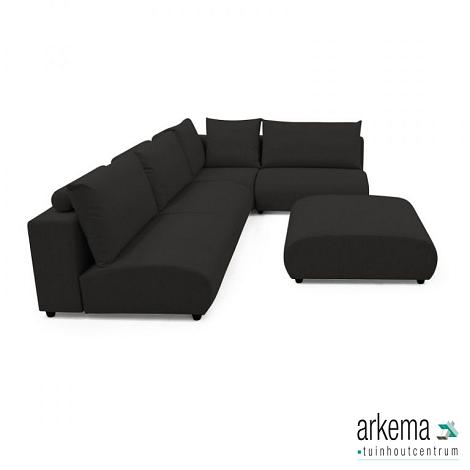 Luxury loungeset corner 230x340 + hocker Charcoal