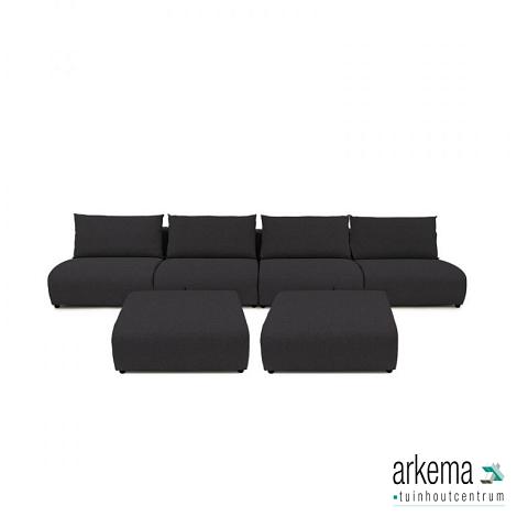 Luxury loungeset straight 440 + 2 hockers Anthracite