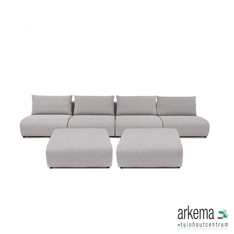 Luxury loungeset straight 440 + 2 hockers Steel
