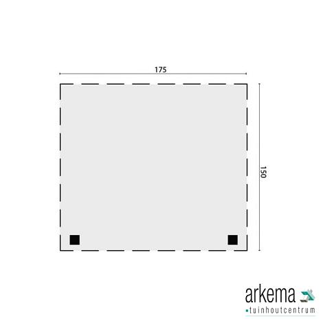 Zijluifel B150xD175cm Prijs exclusief dakbedekking - dient apart besteld te worden
