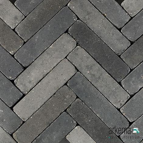 Retrostones waalformaat Foney Grijs/Zwart 5 x 20 x 8