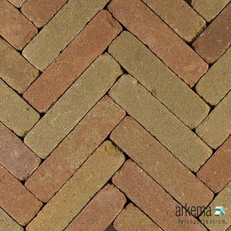 Retrostones waalformaat Lizard Geel/Terra 5 x 20 x 8