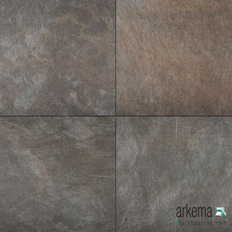 Ceramica Terrazza Sollievo Rustico Zwart/Roest 60 x 60 x 2