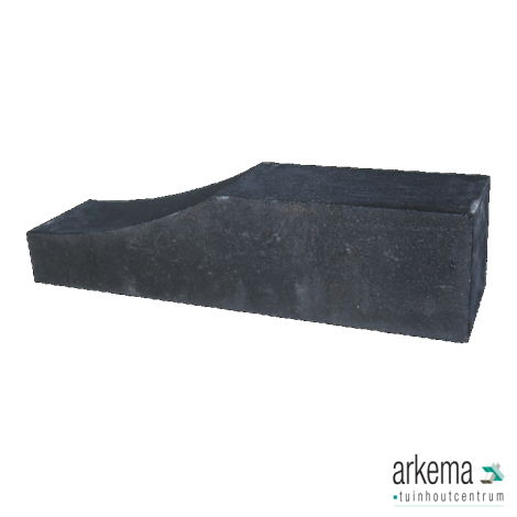 Palissade Block Wave Zwart 60 x 15 x 15