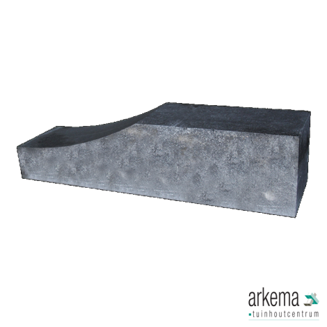 Palissade Block Wave Grijs/ zwart  60 x 15 x 15