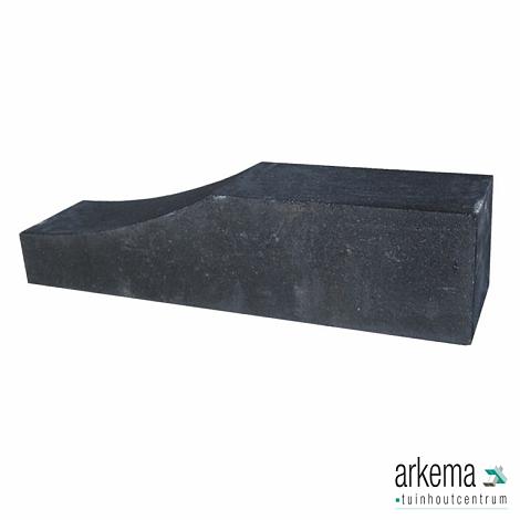 Palissade Block Wave Zwart 60 x 15 x 15