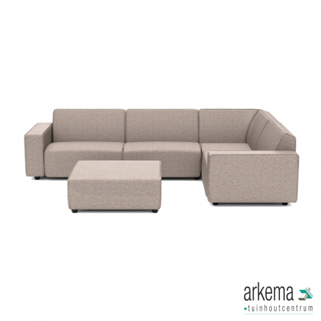 Icon deluxe loungeset 6-zits hoek + hocker (rechts) Light Taupe