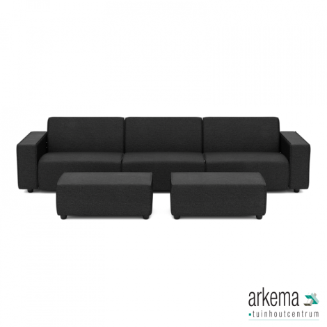 Icon deluxe loungeset 6-zits + 2 hockers small Anthracite