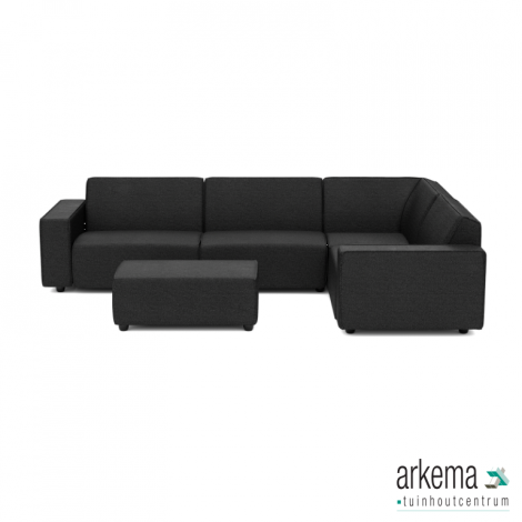 Icon deluxe Loungeset 6-zits hoek + hocker S (rechts) Anthracite