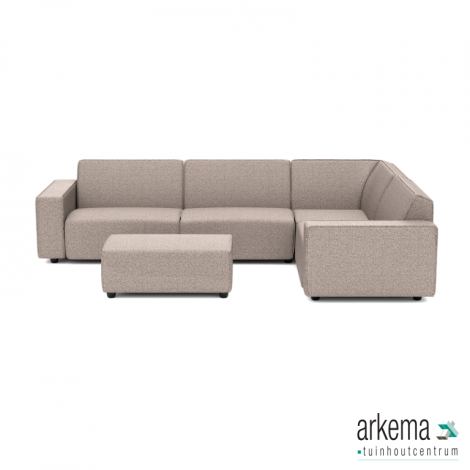 Icon deluxe Loungeset 6-zits hoek + hocker small (rechts) Light Taupe