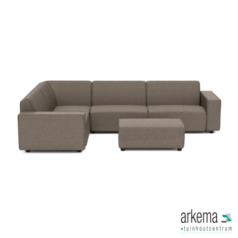 Icon deluxe Loungeset 6-zits hoek + hocker small (links) Charcoal