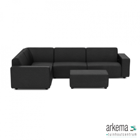 Icon deluxe Loungeset 6-zits hoek + hocker small (links) Anthracite