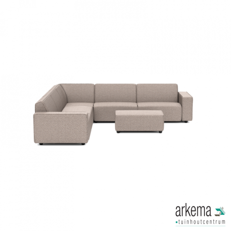 Icon deluxe loungeset 8-zits hoek + hocker S (links) Light Taupe