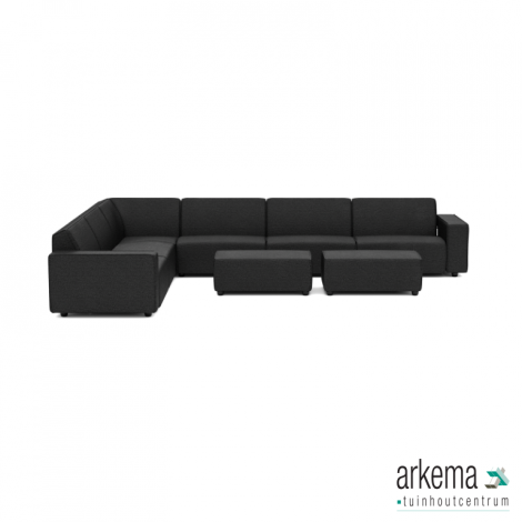 Icon deluxe loungeset 10-zits hoek + 2 hockers S (links) Anthracite