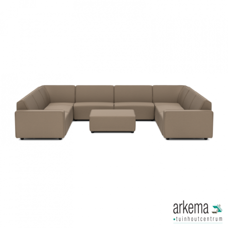 uni loungeset U-zits + hocker Dark Taupe