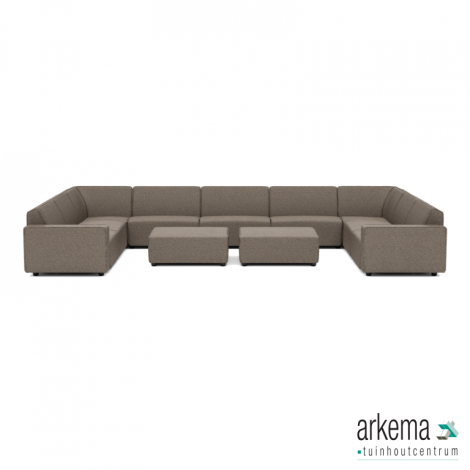 Icon deluxe loungeset U-zits large + 2 hockers Charcoal
