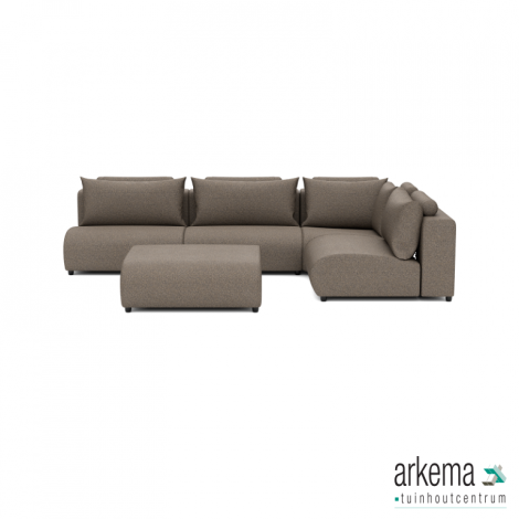 Luxury loungeset corner 230x340 + hocker Charcoal