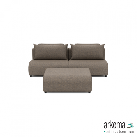Luxury loungeset straight 220 + hocker Charcoal
