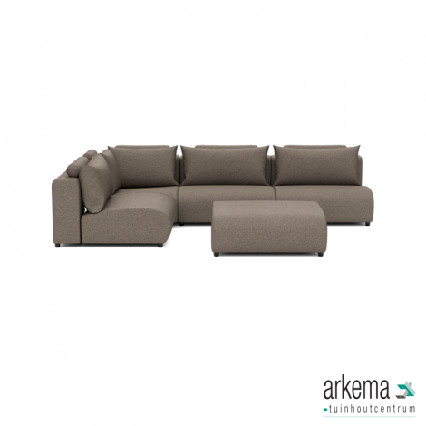 Meubels: Luxury loungeset corner 230x340 + hocker links Charcoal