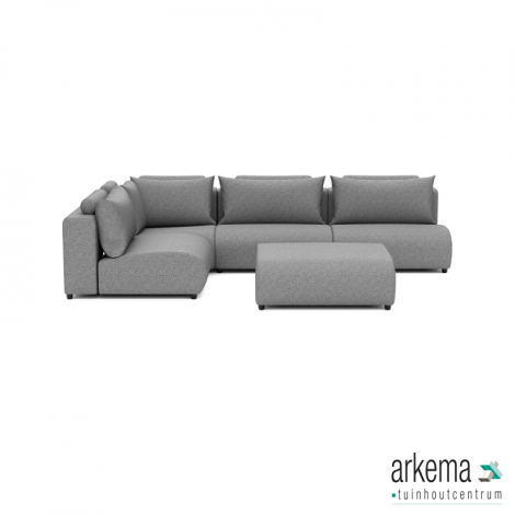Meubels: Luxury loungeset corner 230x340 + hocker links Steel