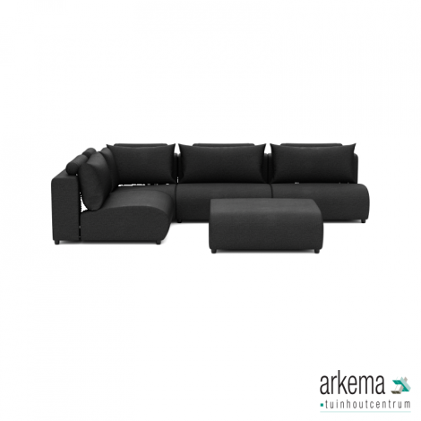 Meubels: Luxury loungeset corner 230x340 + hocker links Anthracite