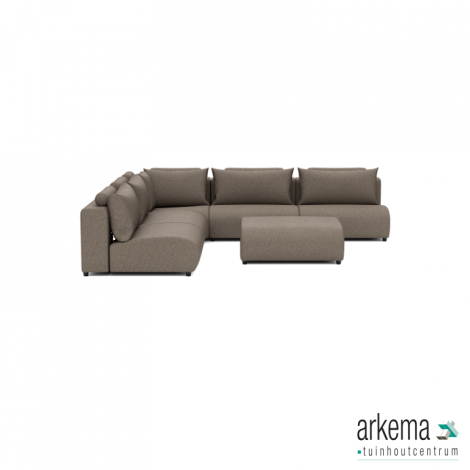 Luxury loungeset corner 340x340 + hocker Charcoal (links)