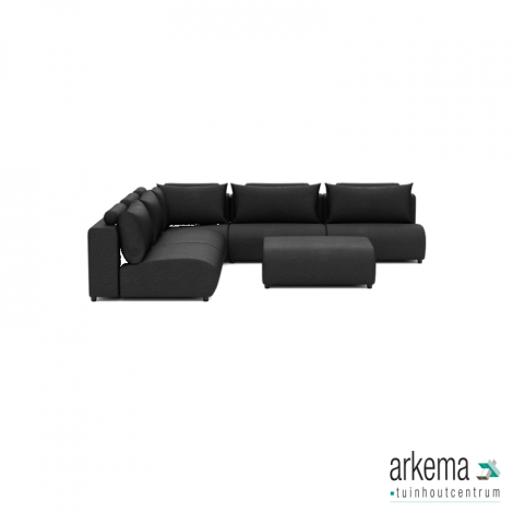 Luxury loungeset corner 340x340 + hocker Anthracite (links)