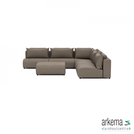 Meubels: Luxury loungeset corner 340x340 + hocker Charcoal (rechts)