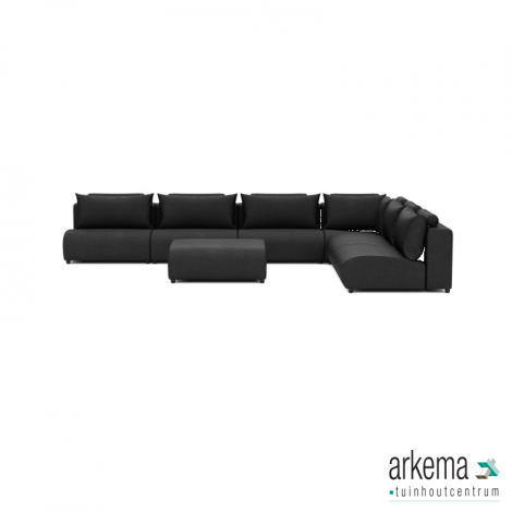Luxury loungeset corner 450x340 + hocker Anthracite (rechts)