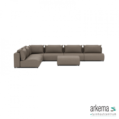 Luxury loungeset corner 450x340 + hocker Charcoal (links)