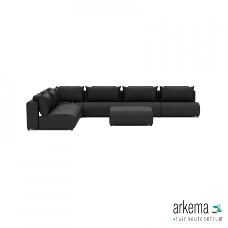 Luxury loungeset corner 450x340 + hocker Anthracite (links)