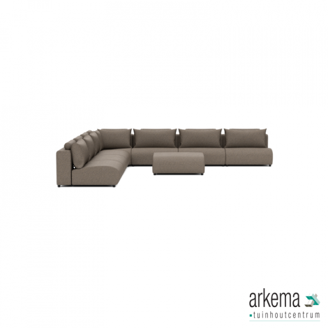 Luxury loungeset corner 450x450 + hocker Charcoal (links)