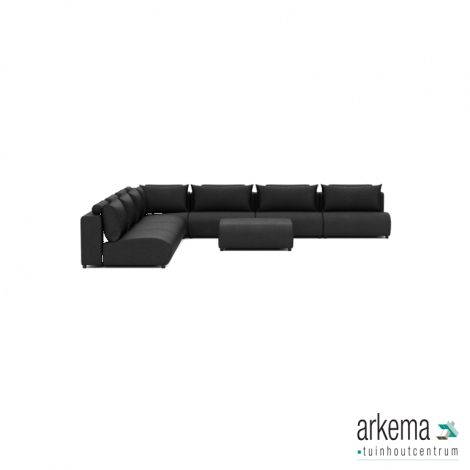 Luxury loungeset corner 450x450 + hocker Anthracite (links)