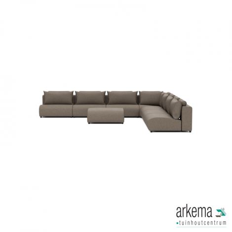 Luxury loungeset corner 450x450 + hocker Charcoal (rechts)