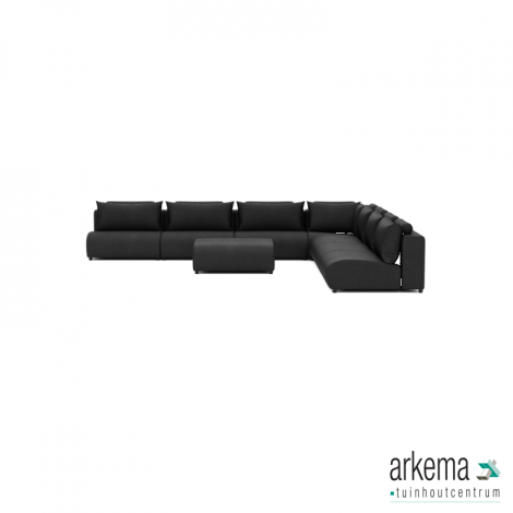 Luxury loungeset corner 450x450 + hocker Anthracite (rechts)