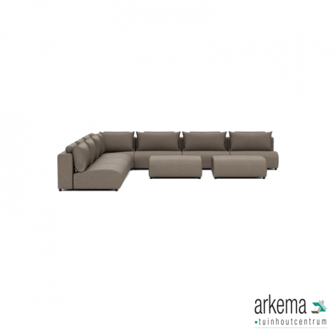 Luxury loungeset corner 450x450 + 2 hockers Charcoal (links)