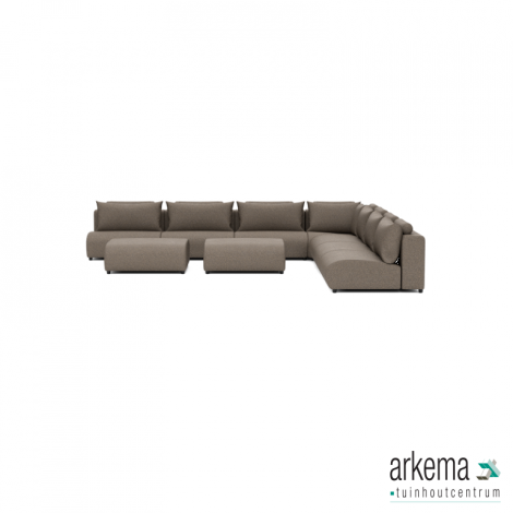 Luxury loungeset corner 450x450 + 2 hockers Charcoal (rechts)