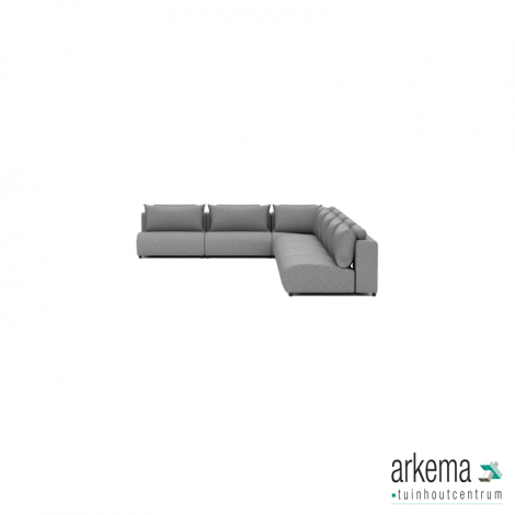 Luxury loungeset corner 340x560 Steel (rechts)