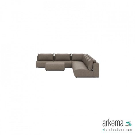 Luxury loungeset corner 340x560 + hocker Charcoal (rechts)