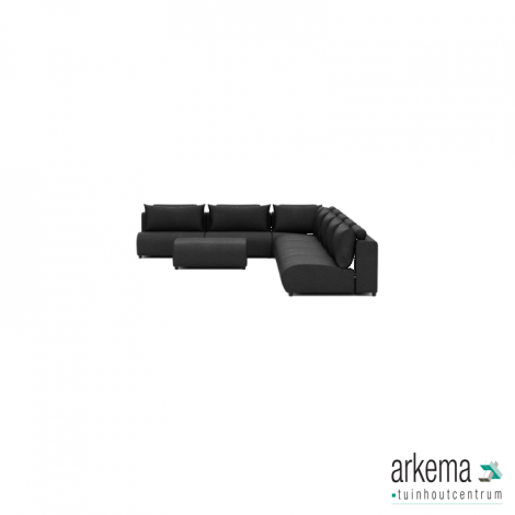 Luxury loungeset corner 340x560 + hocker Anthracite (rechts)