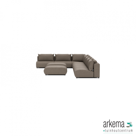 Luxury loungeset corner 340x560 +2 hockers Charcoal (rechts)