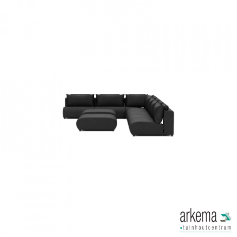 Luxury loungeset corner 340x560 +2 hockers Anthracite (rechts)
