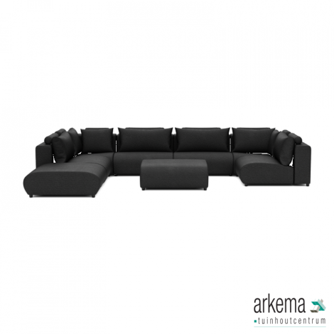 Luxury loungeset u-sofa 230x460x230 + 2 hockers Anthracite