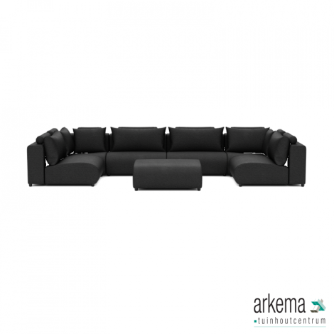 Luxury loungeset u-sofa 230x460x230 + hocker Anthracite