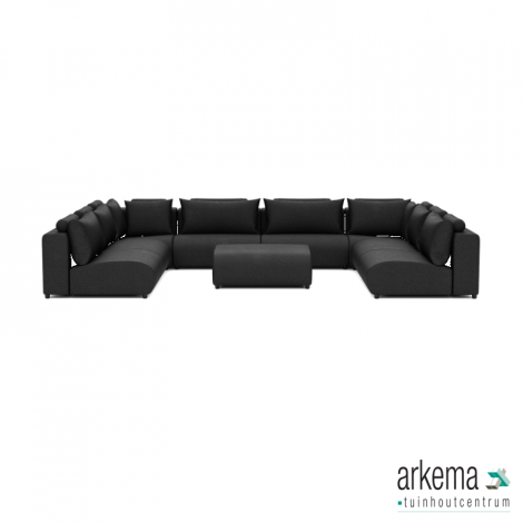 Luxury loungeset u-sofa 340x460x340 + hocker Anthracite