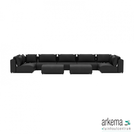 Luxury loungeset u-sofa 230x570x230 + 2 hockers Anthracite