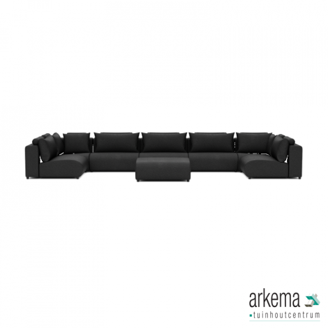 Luxury loungeset u-sofa 230x570x230 + hocker Anthracite